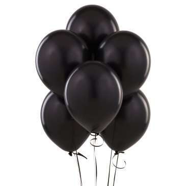 100'LÜ SİYAH METALİK BALON
