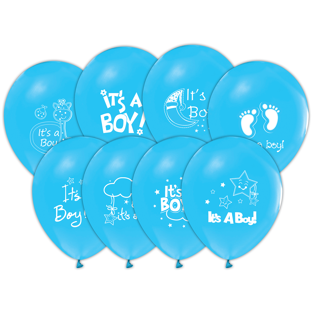 100'LÜ IT'S A BOY BASKILI BABY SHOWER BALON