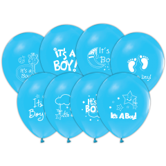 100'LÜ IT'S A BOY BASKILI BABY SHOWER BALON